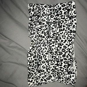 Bandeau cheetah black and white